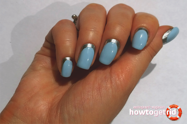 Как да направите лунен маникюр с фолио