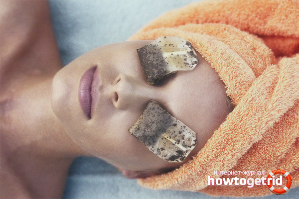 Черен чай за очите на кожата