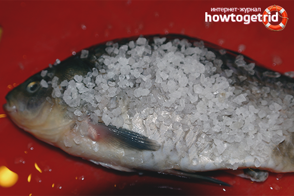 Осоляване на рибата за сушене