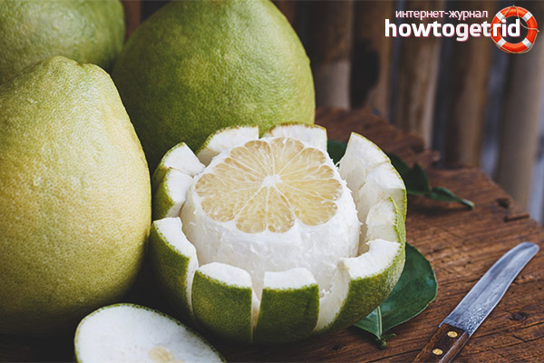 Знаци със зрялост pomelo